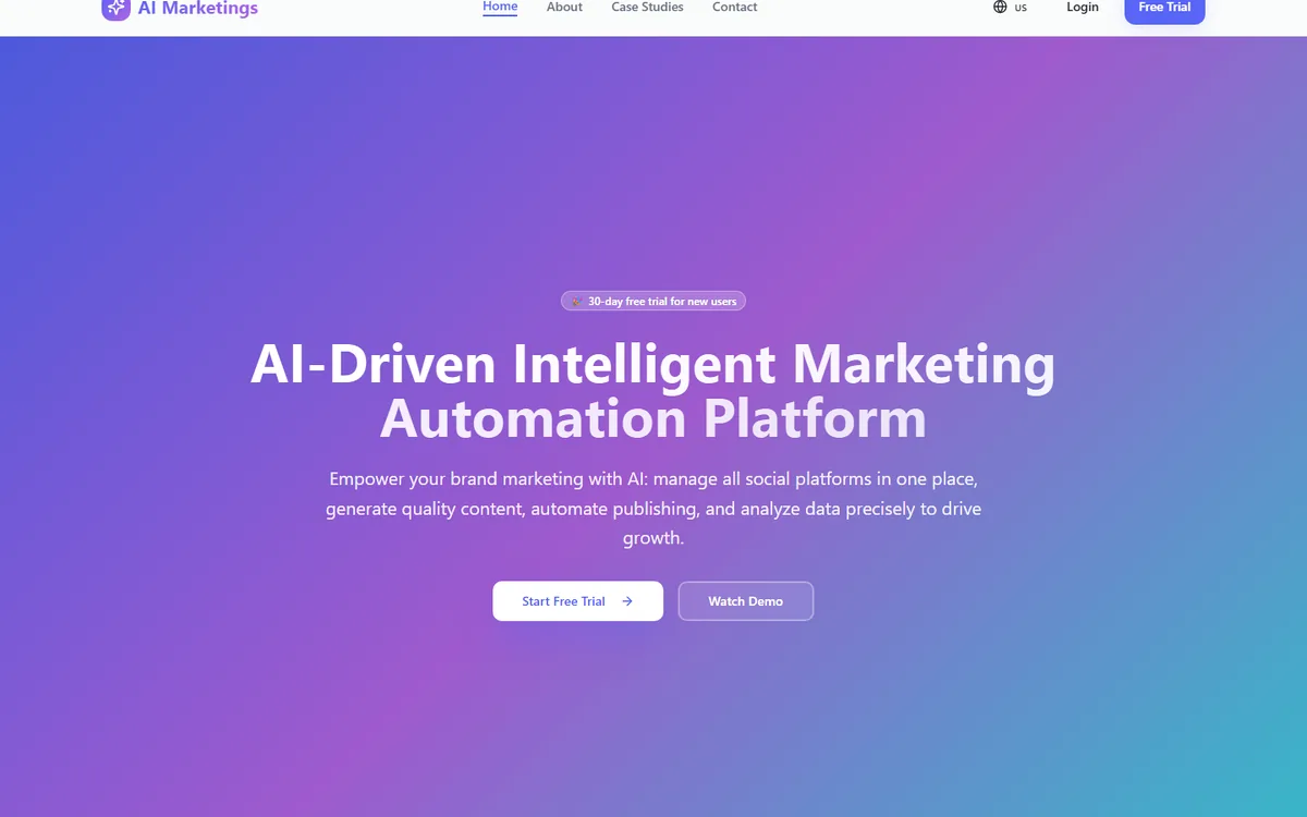 AI Marketings Multilingual Marketing Automation Platform project screenshot