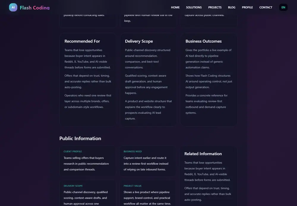 Real Estate Lead and Listing AI Analysis System interface design